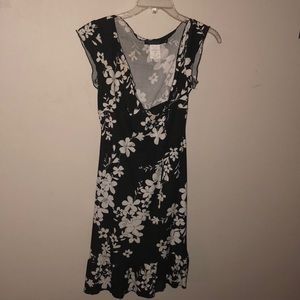 Black & white floral summer dress